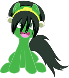 Size: 900x1024 | Tagged: safe, artist:perma-banned, pony, avatar the last airbender, ponified, simple background, solo, toph bei fong, transparent background