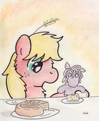 Size: 715x877 | Tagged: safe, artist:slightlyshade, big macintosh, smarty pants, earth pony, pony, g4, male, solo, stallion, traditional art