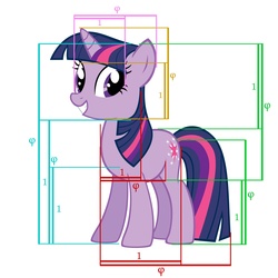 Size: 1260x1260 | Tagged: safe, twilight sparkle, pony, unicorn, g4, geometry, golden ratio, math, perfection, phi