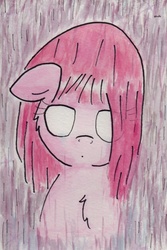 Size: 708x1062 | Tagged: safe, artist:slightlyshade, pinkie pie, earth pony, pony, g4, female, pinkamena diane pie, solo, traditional art