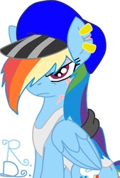 Size: 900x1331 | Tagged: safe, artist:artsygum, rainbow dash, g4, gangsta, gangster