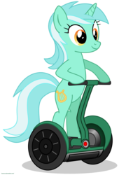 Size: 1600x2000 | Tagged: safe, artist:larsurus, lyra heartstrings, pony, unicorn, g4, bipedal, bipedal leaning, female, human behavior, leaning, segway, simple background, solo, transparent background, vector