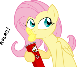 Size: 3681x3201 | Tagged: safe, artist:drewdini, artist:joey darkmeat, fluttershy, duck, pony, g4, aflac, behaving like a duck, chips, duckface, female, flutterduck, high res, pringles, pringlesface, simple background, solo, transparent background, vector