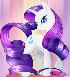 Size: 1984x2187 | Tagged: safe, artist:nataly-b, rarity, pony, unicorn, g4, cute, female, mare, raribetes, solo