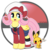 Size: 1000x1000 | Tagged: safe, artist:paandan, angel bunny, fluttershy, pegasus, pikachu, pony, g4, female, lyra (pokémon), mare, pokémon, simple background, transparent background