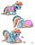 Size: 504x648 | Tagged: safe, artist:yikomega, rainbow dash, pegasus, pony, g4, angry, annoyed, artifact, behaving like a dog, biting, clothes, costume, cute, dashabetes, ears back, female, frown, glare, gritted teeth, mare, meme, mouth hold, nyan cat, nyan dash, simple background, torn clothes, unamused, white background