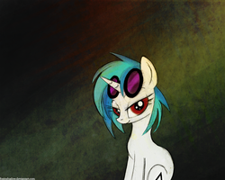 Size: 1280x1024 | Tagged: safe, artist:foxinshadow, dj pon-3, vinyl scratch, pony, g4, female, solo, wallpaper