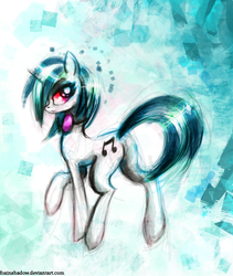 Size: 734x868 | Tagged: safe, artist:foxinshadow, dj pon-3, vinyl scratch, pony, g4, female, solo