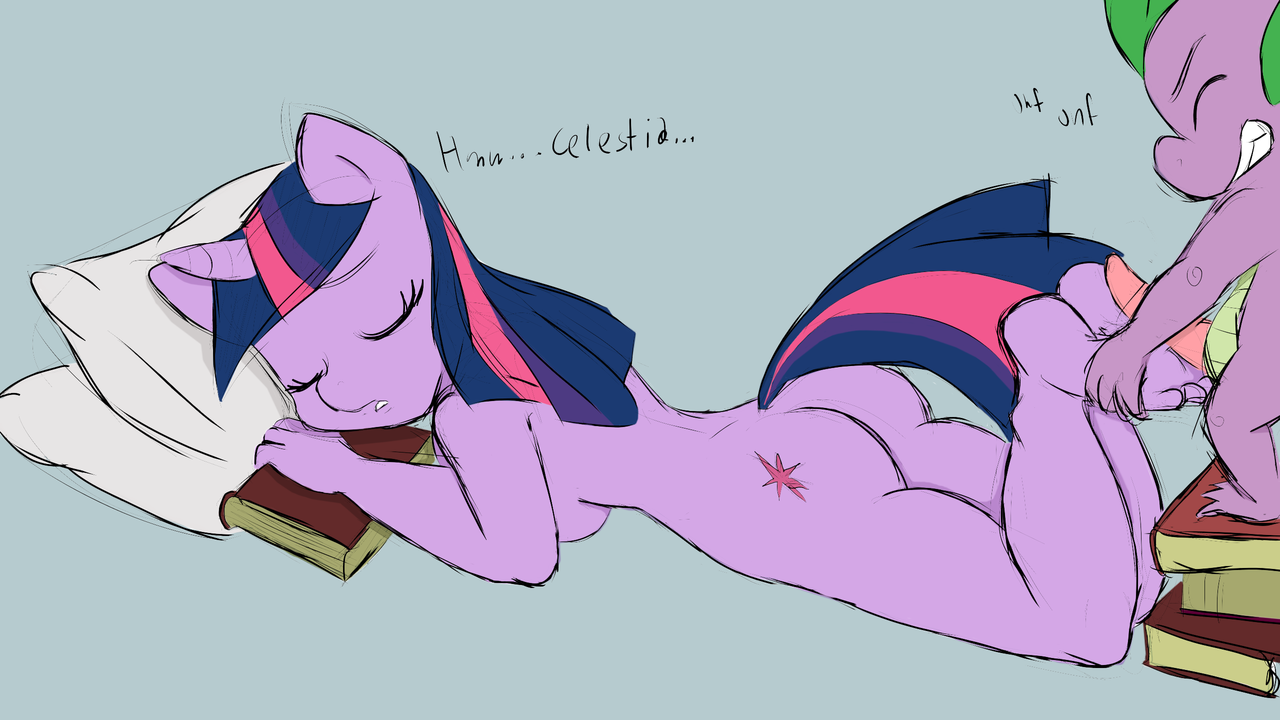 barefoot, blue background, book, breasts, butt, dialogue, eyes closed, feet, female, foalcon,...