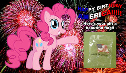 Size: 912x533 | Tagged: safe, pinkie pie, g4, 4th july, american independence day, china, fail, independence day, irony, made in china, united states