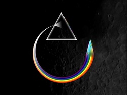 Size: 1024x768 | Tagged: safe, rainbow dash, pegasus, pony, g4, album cover, dash side of the moon, female, hipgnosis, mare, pink floyd, prism, the dark side of the moon, wallpaper