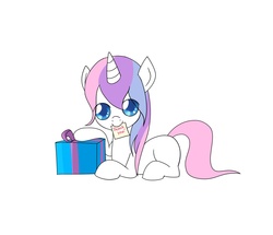 Size: 1024x880 | Tagged: safe, artist:frankier77, oc, oc only, pony, ask pinkamena diane pie, ask, mouth hold, present, solo, tumblr