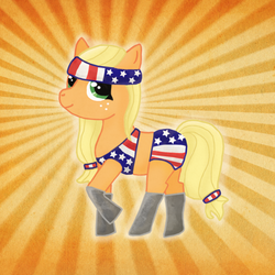 Size: 600x600 | Tagged: safe, artist:cleolouisenile, applejack, earth pony, pony, g4, amerijack, female, solo, united states