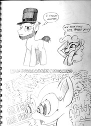 Size: 747x1024 | Tagged: safe, artist:docwario, pinkie pie, earth pony, pony, g4, abraham lincoln, american presidents, drugs, junkie pie, wat