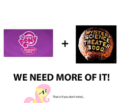 Size: 680x552 | Tagged: safe, fluttershy, pegasus, pony, g4, exploitable meme, female, if that's okay with you, make it happen, mare, meta, mystery science theater 3000