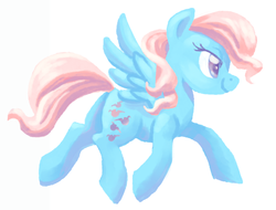 Size: 946x719 | Tagged: safe, artist:needsmoarg4, wind whistler, pegasus, pony, g1, g4, cute, digital painting, female, g1 to g4, generation leap, mare, simple background, smiling, solo, whistlerbetes, white background