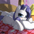 Size: 900x900 | Tagged: safe, artist:johnjoseco, rarity, pony, unicorn, g4, bed, bedroom eyes, blushing, female, mare, pillow, sexy, solo, stupid sexy rarity