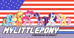 Size: 800x417 | Tagged: safe, applejack, fluttershy, pinkie pie, rainbow dash, rarity, twilight sparkle, g4, female, g.i. joe, made in china, stock vector, united states