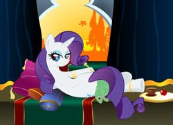 Size: 1426x1028 | Tagged: safe, artist:deeptriviality, rarity, pony, unicorn, g4, female, looking at you, solo, sultry pose