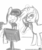 Size: 500x600 | Tagged: safe, artist:johnjoseco, dj pon-3, octavia melody, vinyl scratch, g4, grayscale, monochrome, singing