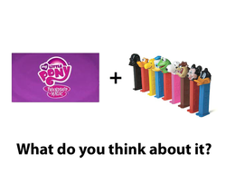 Size: 680x552 | Tagged: safe, g4, hilarious in hindsight, meta, my little pony logo, pez, pez dispenser, simple background, white background