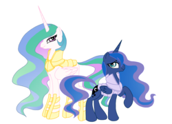 Size: 1600x1153 | Tagged: safe, artist:wolfsknight, princess celestia, princess luna, alicorn, pony, g4, armor, duo, female, mare, raised hoof, royal sisters, simple background, sisters, transparent background