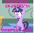 Size: 253x250 | Tagged: safe, edit, edited screencap, screencap, twilight sparkle, pony, g4, season 1, the cutie mark chronicles, animated, bipedal, blank flank, cropped, exorcism, exorcist, female, filly, filly twilight sparkle, foal, gif, image macro, meme, pink text, solo, text, the exorcist, the power of christ compels you, younger