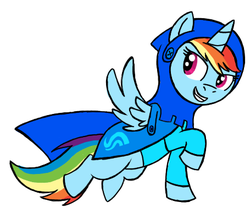 Size: 455x387 | Tagged: safe, artist:darlimondoll, rainbow dash, alicorn, pony, g4, crossover, female, god tier, god tiers, hero of breath, homestuck, knight of breath, race swap, rainbowcorn