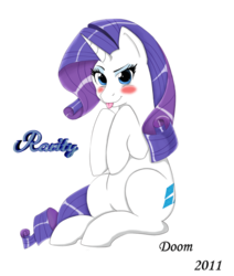 Size: 824x970 | Tagged: safe, artist:doomxwolf, rarity, pony, g4, blushing, solo