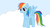 Size: 1920x1080 | Tagged: safe, artist:misterbrony, rainbow dash, pony, g4, cloud, female, solo