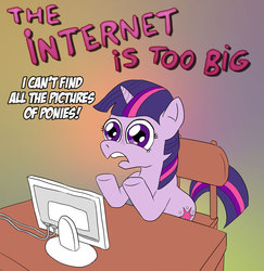Size: 800x824 | Tagged: safe, artist:fadri, twilight sparkle, pony, unicorn, g4, computer, female, first world problems, internet, solo