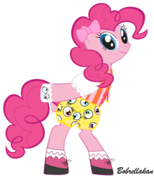 Size: 1400x1600 | Tagged: safe, artist:bobarella, pinkie pie, earth pony, pony, g4, bowtie, clothes, costume, eyes, female, ponponpon, simple background, solo, transparent background