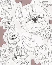 Size: 800x1000 | Tagged: safe, artist:sunibee, twilight sparkle, cyclops, pony, g4, female, solo, twiclops