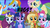 Size: 1439x813 | Tagged: safe, edit, edited screencap, screencap, applejack, fluttershy, pinkie pie, rainbow dash, rarity, spike, twilight sparkle, dragon, earth pony, pegasus, pony, unicorn, g4, my little pony: friendship is magic, season 1, the best night ever, bronybait, caption, carriage, clothes, dress, female, gala dress, hug request, hugs?, looking at you, male, mane seven, mane six, mare, unicorn twilight