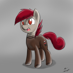 Size: 900x900 | Tagged: safe, artist:microgrid, oc, oc only, oc:coke pony, food pony, original species, solo