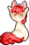 Size: 46x70 | Tagged: dead source, safe, artist:yamashta, apple bloom, earth pony, pony, g4, apple bloom's bow, bow, female, filly, foal, golden eyes, hair bow, picture for breezies, pixel art, red hair, red mane, red tail, sitting, solo, tail, yellow coat, yellow fur