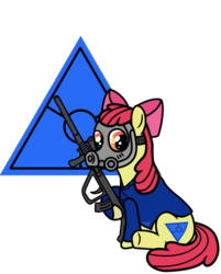 Size: 800x996 | Tagged: safe, artist:rydelfox, apple bloom, earth pony, pony, g4, crossover, female, filly, foal, illuminati, simple background, solo, the secret world, transparent background