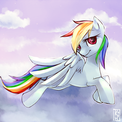 Size: 1000x1000 | Tagged: dead source, safe, artist:si1vr, rainbow dash, pegasus, pony, g4, female, looking at you, mare, solo