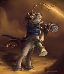 Size: 800x921 | Tagged: safe, artist:scribblecloud, league of legends, ponified, viktor