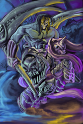 Size: 2000x3000 | Tagged: safe, artist:tofutiles, rarity, g4, crossover, darksiders, death, four horsemen of the apocalypse