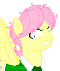Size: 995x1189 | Tagged: dead source, safe, artist:jaquelindreamz, fluttershy, pegasus, pony, g4, the best night ever, butterscotch, gala suit, gritted teeth, male, messy mane, pinpoint eyes, rule 63, simple background, solo, spread wings, stallion, teeth, the worst night ever, transparent background, wings, you're going to love me