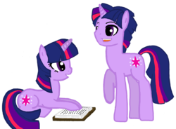 Size: 1624x1196 | Tagged: dead source, safe, artist:jaquelindreamz, twilight sparkle, pony, unicorn, g4, book, dusk shine, rule 63, unicorn dusk shine, unicorn twilight