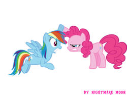 Size: 2000x1500 | Tagged: safe, artist:nightmaremoons, pinkie pie, rainbow dash, g4, party of one, female, simple background, transparent background, vector