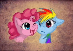 Size: 1980x1397 | Tagged: safe, artist:jacky-bunny, pinkie pie, rainbow dash, g4, female, lesbian, ship:pinkiedash, shipping