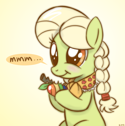 Size: 990x1000 | Tagged: safe, artist:twiddlechimp, granny smith, earth pony, pony, g4, solo, young, zap apple