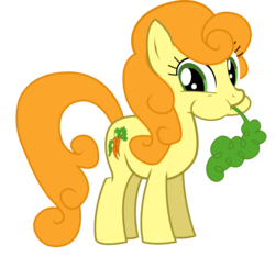 Size: 5133x4800 | Tagged: safe, artist:whifi, carrot top, golden harvest, earth pony, pony, g4, absurd resolution, carrot, female, mare, simple background, solo, transparent background
