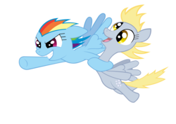 Size: 3508x2480 | Tagged: safe, artist:akeel465, derpy hooves, rainbow dash, pegasus, pony, g4, duo, female, high res, mare