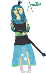 Size: 688x1093 | Tagged: safe, artist:amelie, queen chrysalis, human, g4, female, humanized, simple background, solo, transparent background