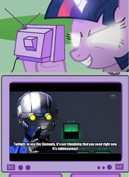 Size: 562x771 | Tagged: safe, twilight sparkle, pony, g4, exploitable meme, glowing eyes, kamen rider, kamen rider fourze, meme, tachibana, tv meme