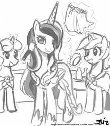 Size: 735x840 | Tagged: safe, artist:johnjoseco, princess cadance, g4, clothes, dress, grayscale, monochrome, wedding dress